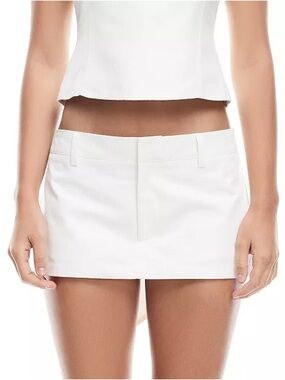 Lioness White Tailored Mini Skort
